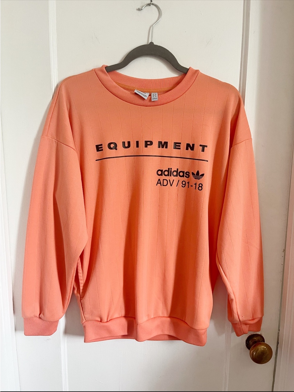 adidas x Equipment Crewneck Sweater in Coral